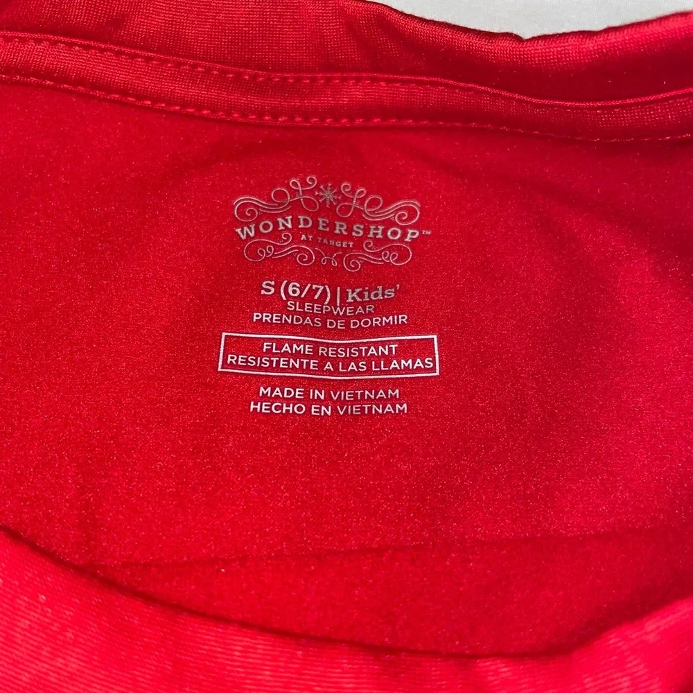 Wondershop‎ Kids Red Cookie Crew Pajama Top Short Sleeve Sleep Shirt S 6/7 NWT